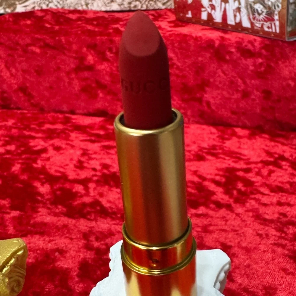 Gucci Mini Matte Lipstick Goldie Red 25★ • Brand New in Box - Picture 2 of 5